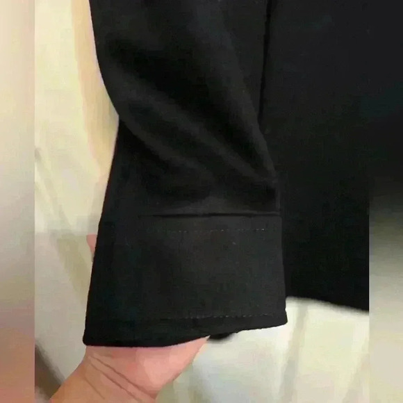 J.crew 100%wool coat black color women’s size 8, with pockets - Picture 5 of 6